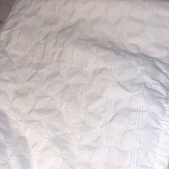 Sienna Quilted Wide Leg Pants S Cotton Lycra Elastic Waist Vintage Look Made In - Picture 7 of 7